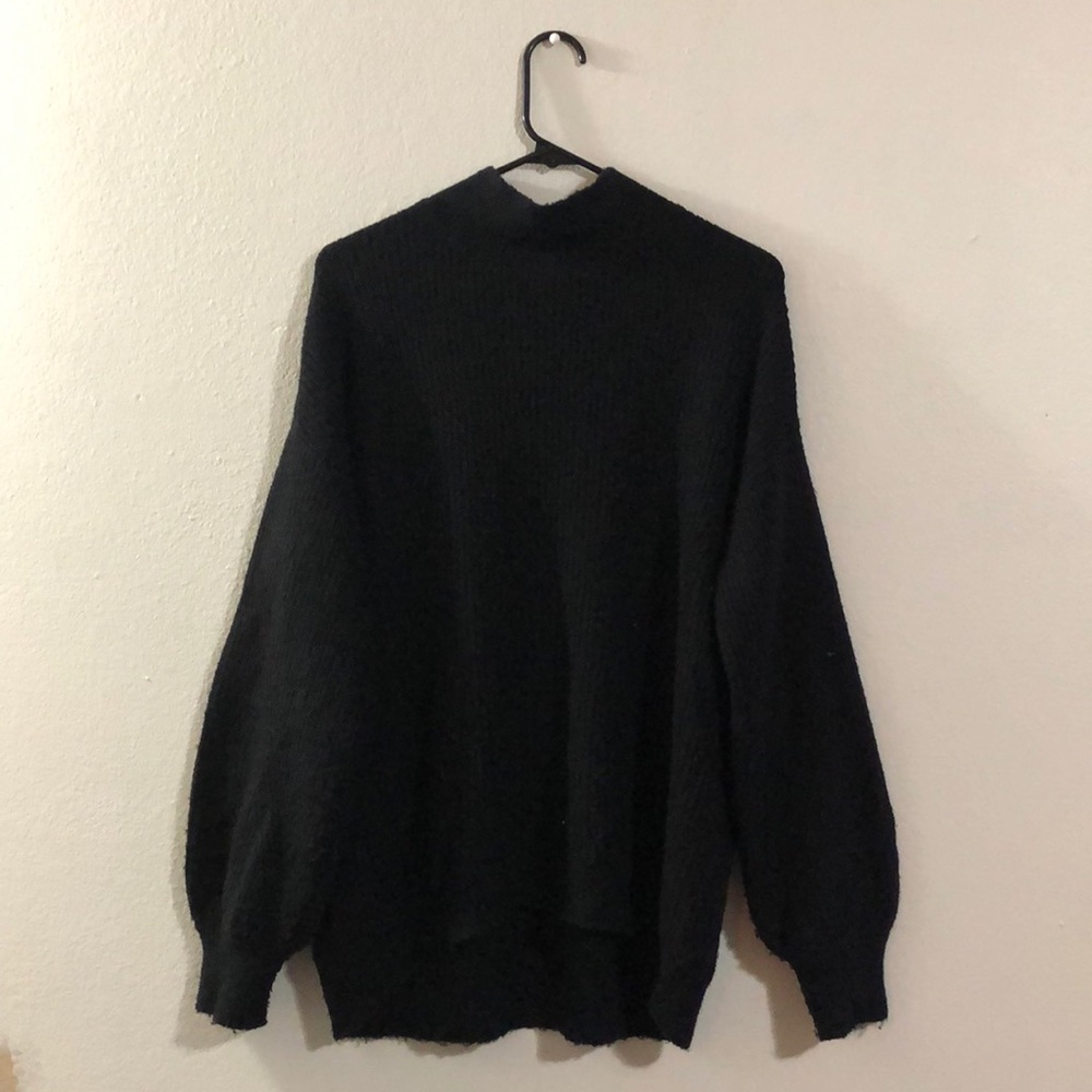 black long sleeve turtle neck